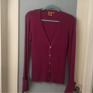 Tory Burch Women's Pink Cardigan Sweater